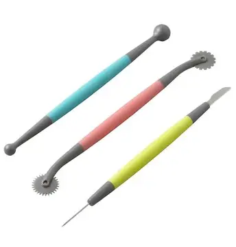 HERRRAMIENTAS P/TRABAJAR FONDANT C/3 PZAS