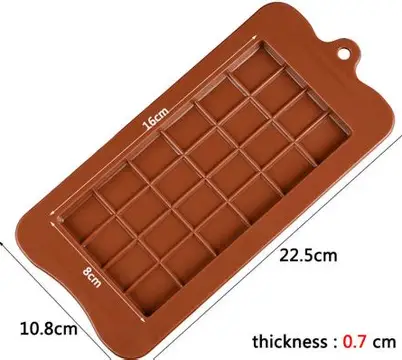 MOLDE SILICON BARRA CHOCOLATE 5 CAV