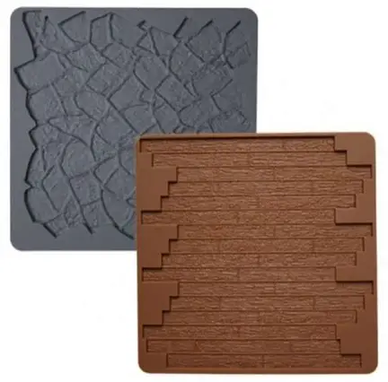 MOLDE SILICON TEXTURA MADERA Y PIEDRA