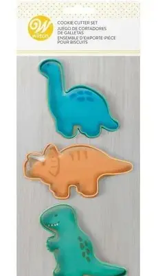 SET CORTADOR DINOSAURIOS C/3 PZAS