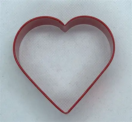 CORTADOR CORAZON METAL ROJO