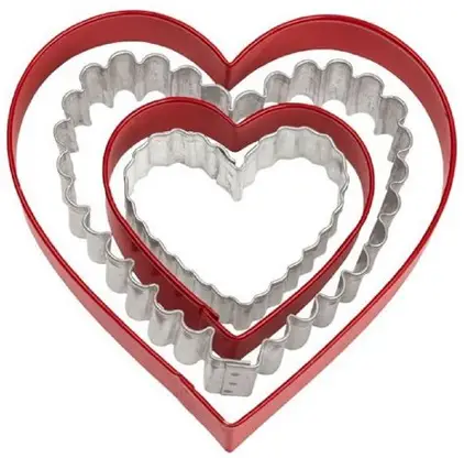 JUEGO CORTADOR CORAZON METAL C/4