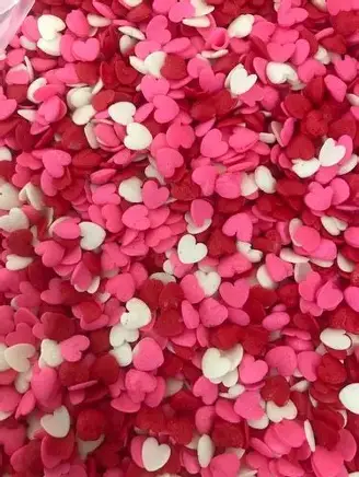 CONFETI CORAZON ROJO JUMBO 2.27kg