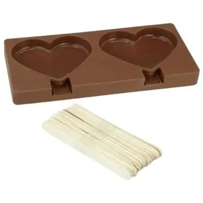 MOLDE PALETA SILICON CORAZON 2 CAV