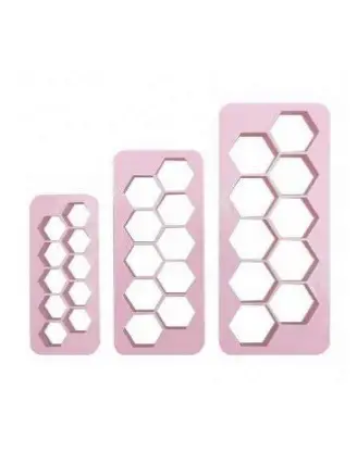 JGO CORTA PLAST PLACA HEXAGONOS 3 PZ ALEGRIA