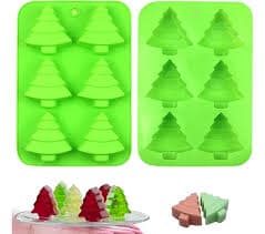 MOLDE SILI ARBOLITOS NAVIDEÑOS 6 PZAS