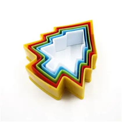 CORTADOR DE GALLETA ARBOL DE NAVIDAD 5PZ