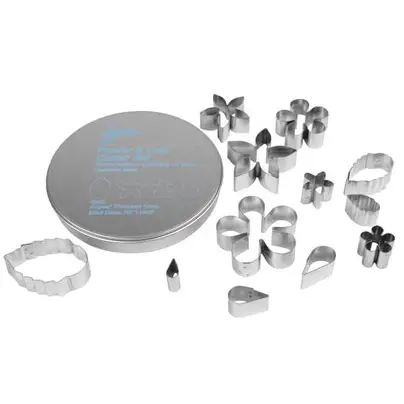 JGO CORTADOR METAL FLORES Y HOJAS 12 PZ