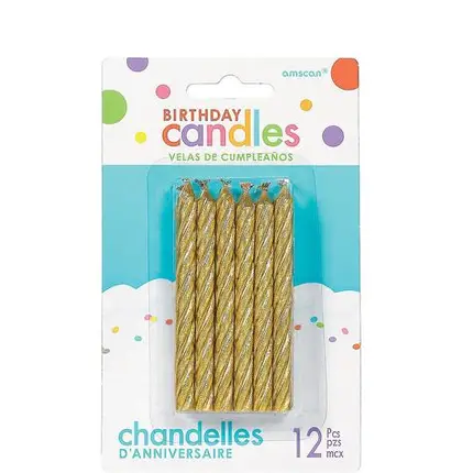 VELA ESPIRAL ORO 12PZ