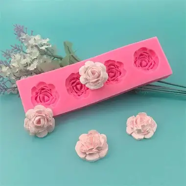 MOLDE SILICON 4 ROSAS