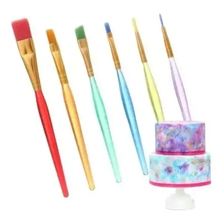 JUEGO DE PINCELES ARCOIRIS 6PZ