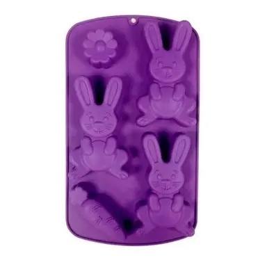 MOLDE SILICON CONEJO LILA