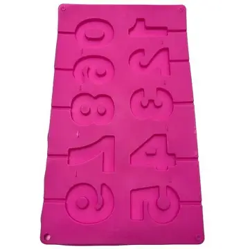 MOLDE SILICON NUMEROS CON MOÑO 10CAV