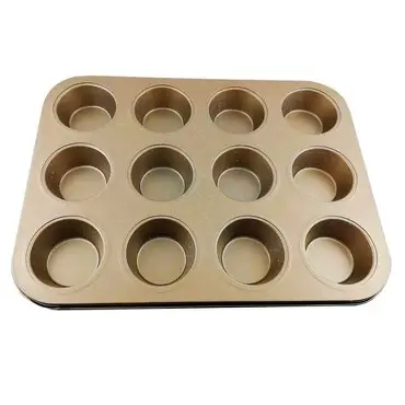 MOLDE DORADO CUPCAKE 12 CAV