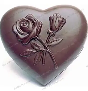 MOLDE ROSA PARA CORAZON CHOCOLATE 3D
