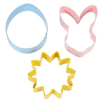 SET CORTADOR FLOR CONEJO HUEVO C/3 PZAS