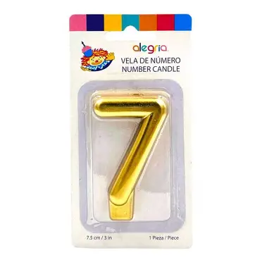VELA NUMERO 7 DORADO