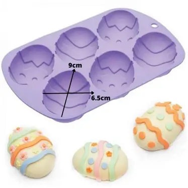 MOLDE SILICON MORADO HUEVO