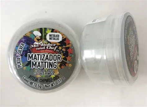 MATIZADOR EN POLVO METALICO PLATA 5 G
