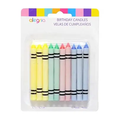VELA CRAYOLA COLORES 8.2cm 10pz