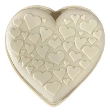 MOLDE SILICON CORAZON BEIGE