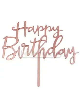 DECO ACRIL HAPPY BIRTHDAY ROSA METALICO
