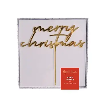 DECO ACRIL A VERY MERRY CHRISTMAS DORADO