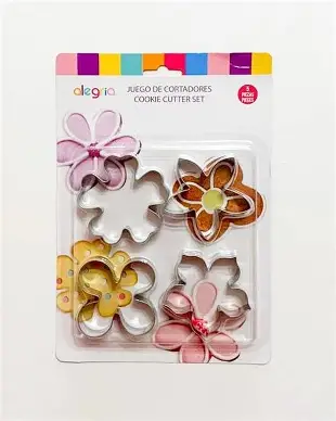 JGO CORTA METAL FLORES 4 pz