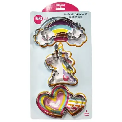 JGO CORTA AINOX NUBE UNICORNIO CORAZ 9pz