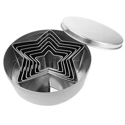 JGO CORTA AINOX COPO ESTRELLA ARBOL 6pz