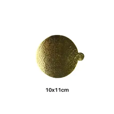 DISCO DORADO PESTAÑA 08 CM 10 PZ