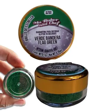 DIAMANTINA BRILLO DE ESTRELLA VERDE BANDERA 7 G