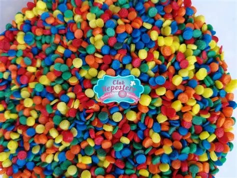 CONFETI REDONDO ROJO MINI 100 GRS