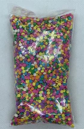CONFETI REDONDO ROSA MINI 100 GRS