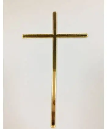 CRUZ ACRILICO DORADO 15CM