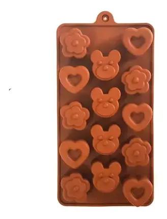 MOLDE SILICON OSO Y CORAZON