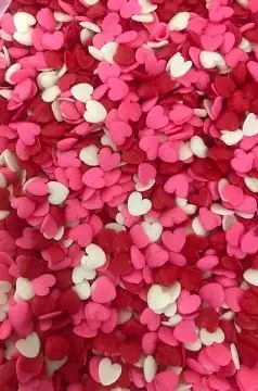 CONFETI CORAZON ROJO JUMBO 50 GRS