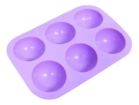 MOLDE SILICON MEDIA ESFERA 6 CAV CHERRY