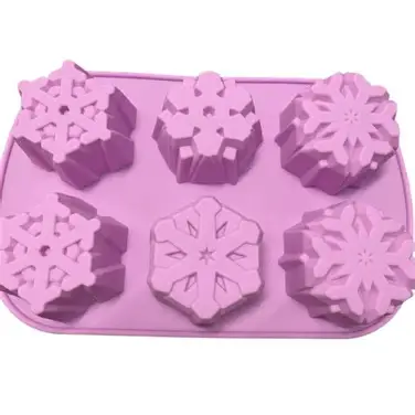 MOLDES DE SILICON DE COPOS DE NIEVE X 3 5CM