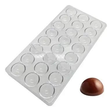 MOLDE PLAST P/CHOCO MEDIA ESFERA Ø2cMOLDE 36CAV