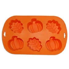 MOLDE SILI HOJA OTOÑO CALABAZA 6 CAV 25X17CM