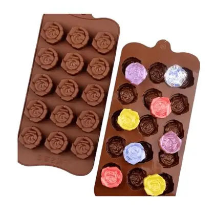 MOLDE SILI P/CHOCO ROSAS 15 CAV