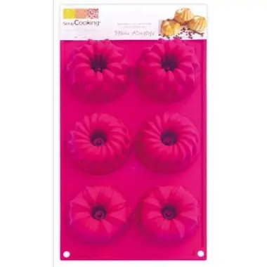 JGO MOLDE SILI MINI BUNDT Ø6.5X3.5cMOLDE 12pz