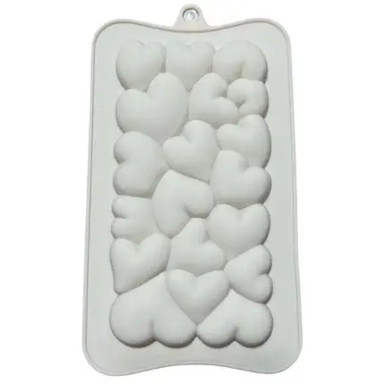 MOLDE SILI BARRA DE CHOCOLATE CORAZONES MINI