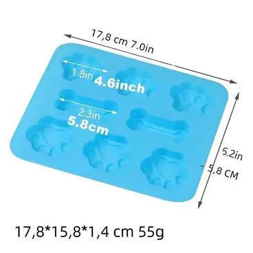 MOLDE SILI HUELLAS 6cav 18x13cm