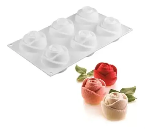 MOLDE SILI ROSA 15cav 28x17cm