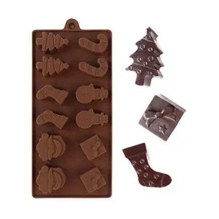 MOLDE SIL SANTA REGALOBOTA 12 CAV 21X10X1CM