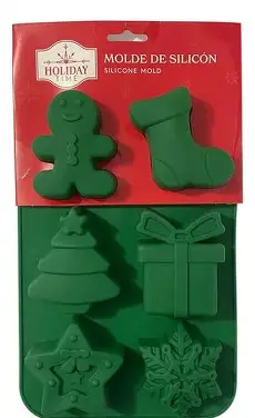 MOLDE SILICON HOJA NAVIDEÑA