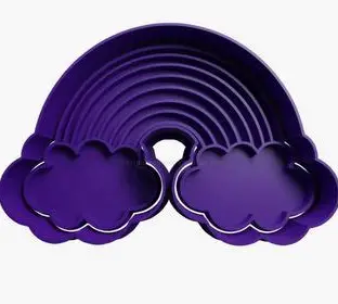 JGO CORTA PLAST ARCOIRIS NUBES 9 pz