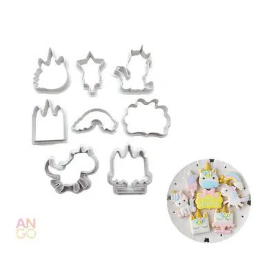 JGO CORTA PLAST UNICORNIO BEBE 8 pz